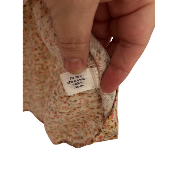 Lane Bryant Tiny Floral V Neck Elastic Waist High Low Boho Cottage Core Blouse26 - Picture 10 of 10